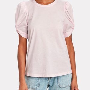 A.L.C. PINK Kati Puff-Sleeve Tee. Size L